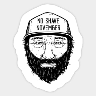 No shave November beard man Sticker